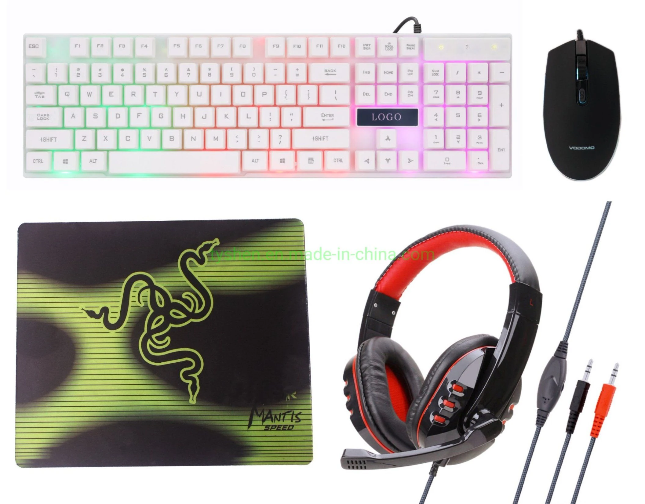 Cheap Backlight Gaming Combo, Mouse&Keyboard, Mouse Pad&Headphone