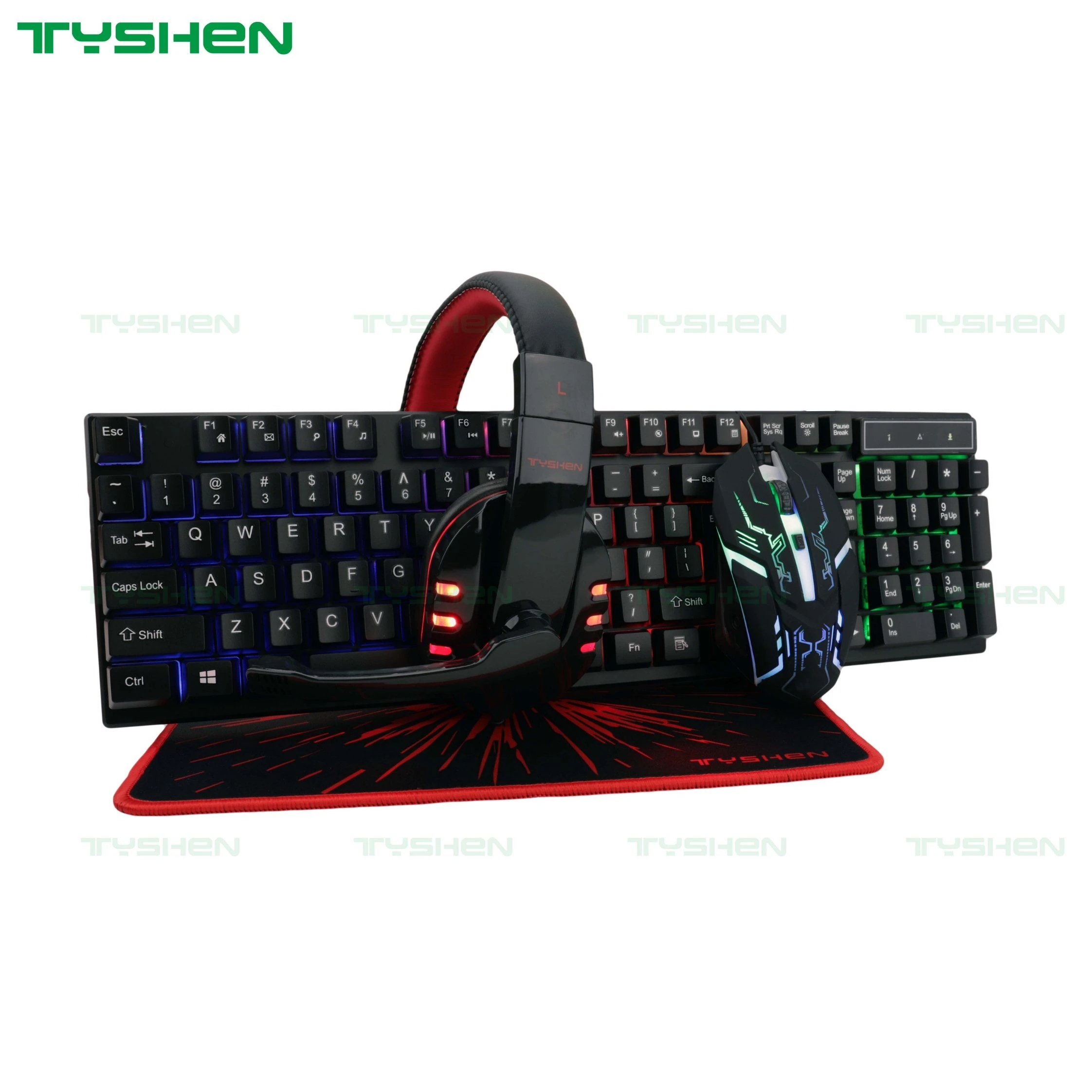 Cheap Gaming Combo Set 4 in 1 Mouse Keyboard Mouse Pad Headset