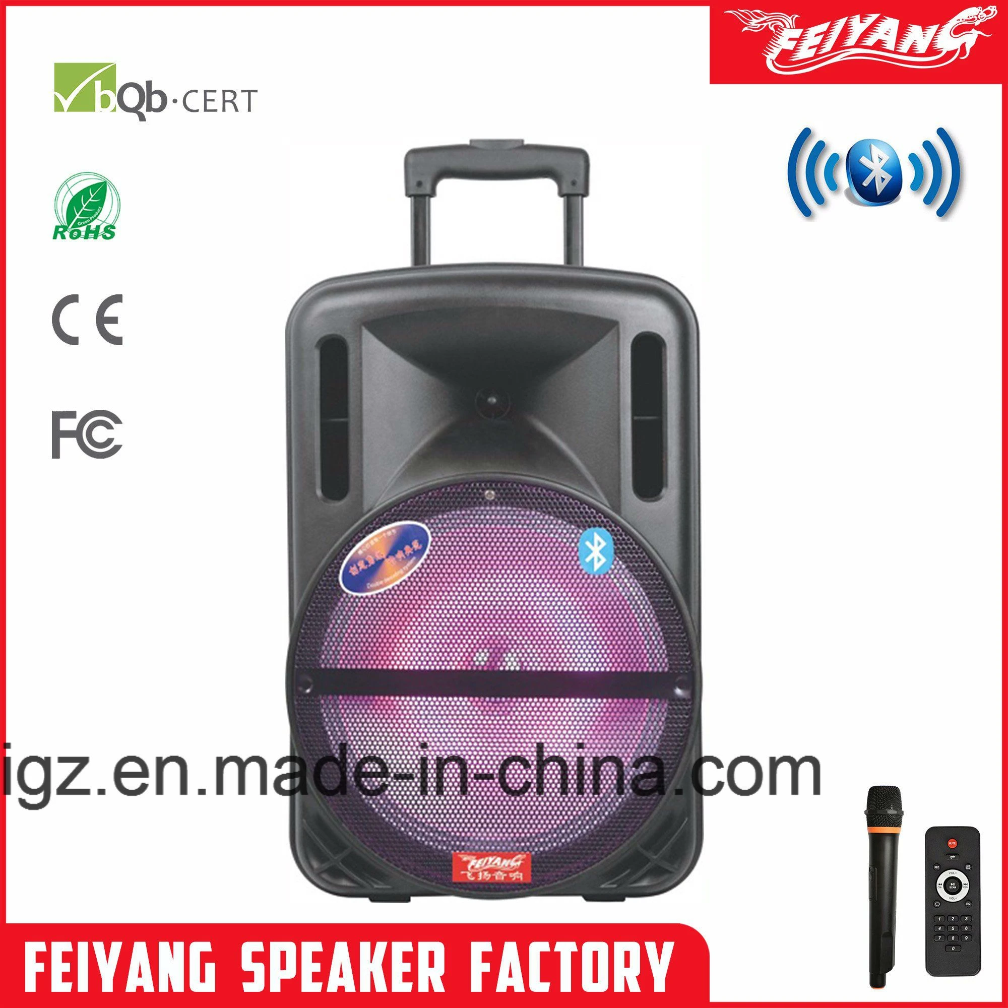 Cheap Popular Portable Rechargeable Bluetooth Speaker with Light F10-1