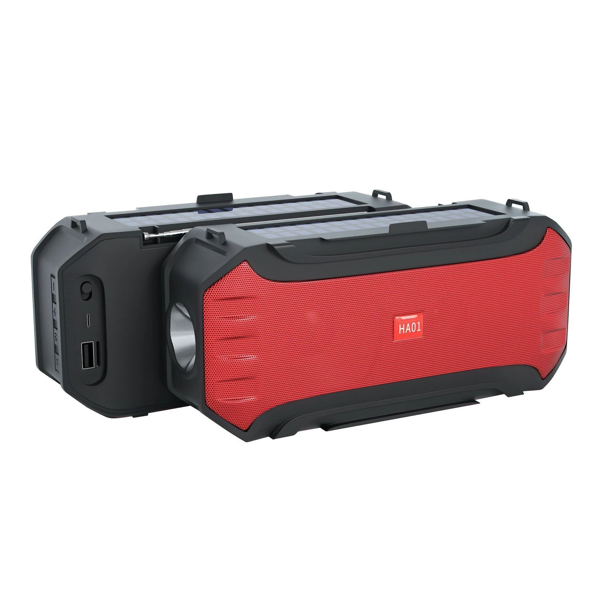 Cheap Price Outdoor Solar Panel Flashlight Blue Tooth Speaker Rechargeable FM Radio TF USB Speaker