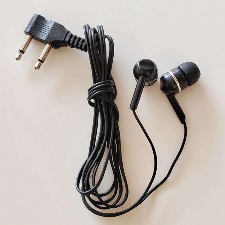 Cheap Price Two-Pin Wired Earphone Airline Double 3.5mm Earbuds Airplane Disposable Earphones Hospital Patients