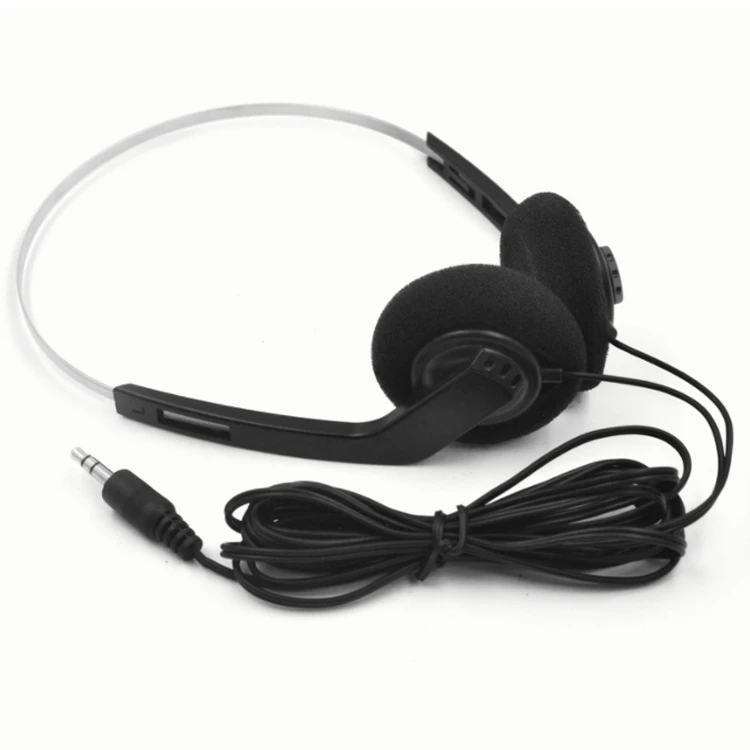 Cheapest Disposable Headsets Bulk Headphones with Metal Band Perfect for Plant Tours, Museums, Schools, Labs
