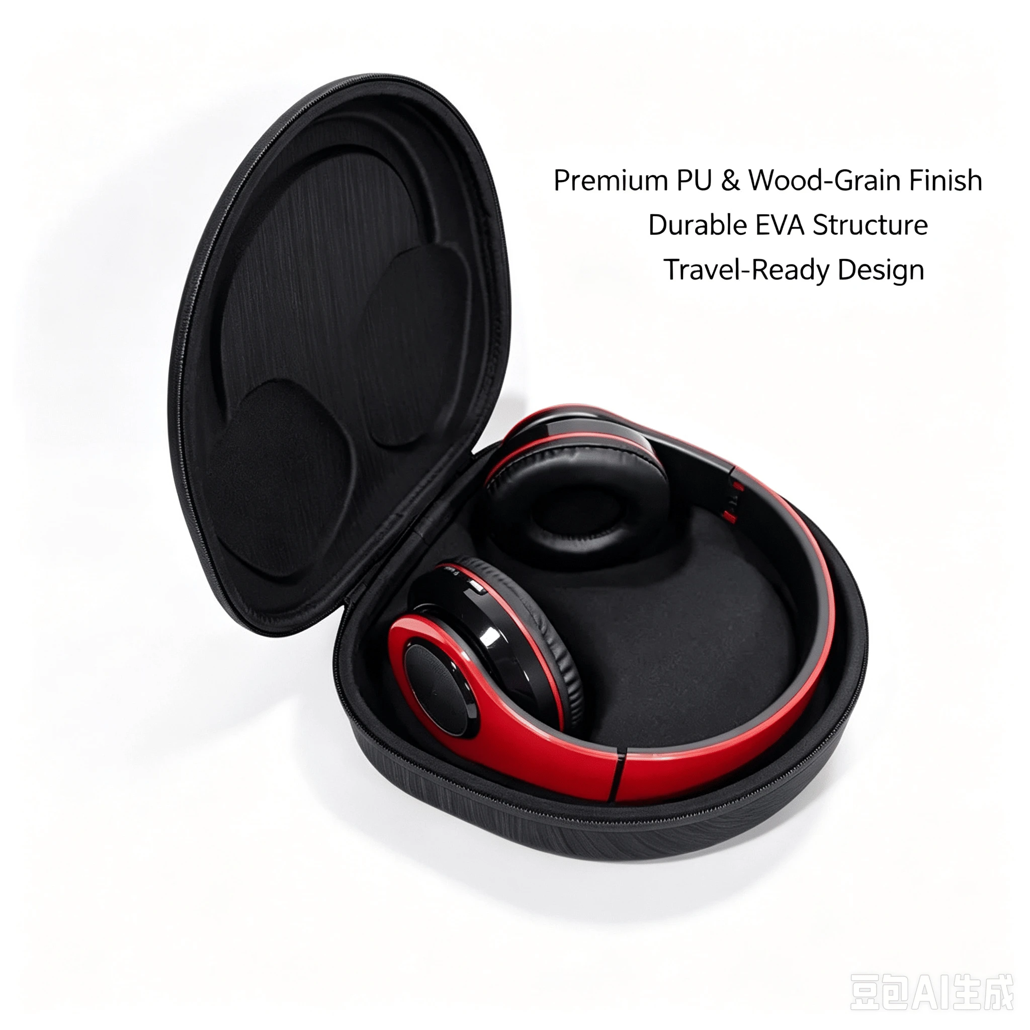 Chic Custom EVA Headphone Case with Functional Zipper Design