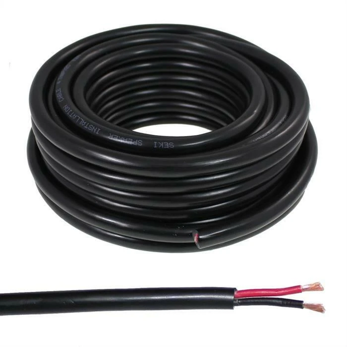 China Factory High Quality Black Speaker Wire Cable, Cable Speaker