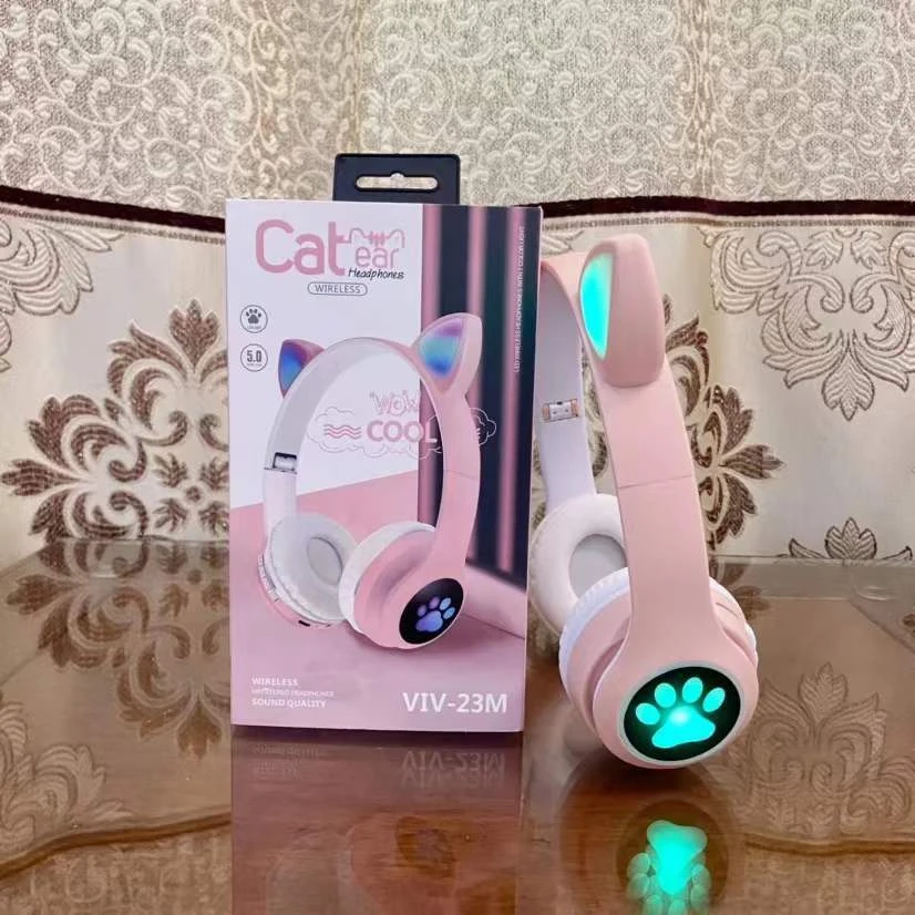 China Origin Foldable Cat Ear Bluetooth Headband B39m Headphones