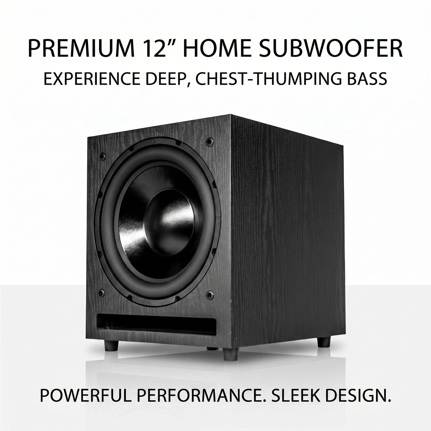 Chordio Bw12D Professional 12 Inch Audio Equipment Powered Active Subwoofer Speaker for Home Theater Sound System