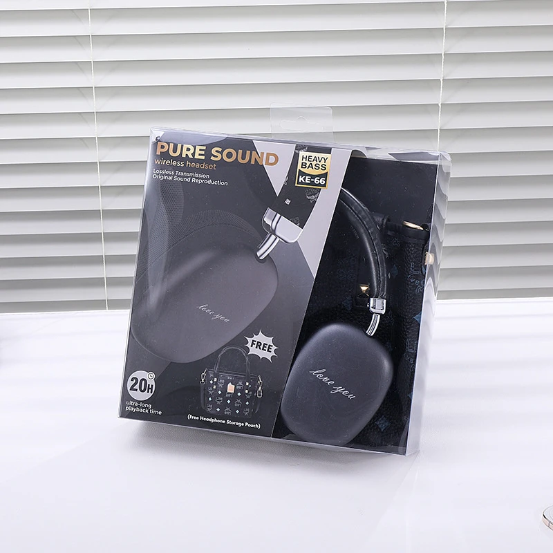 Christmas Gift Over Ear Wireless Headphones Black Gaming Headphones Clear Sound Comfortable Fit for Music