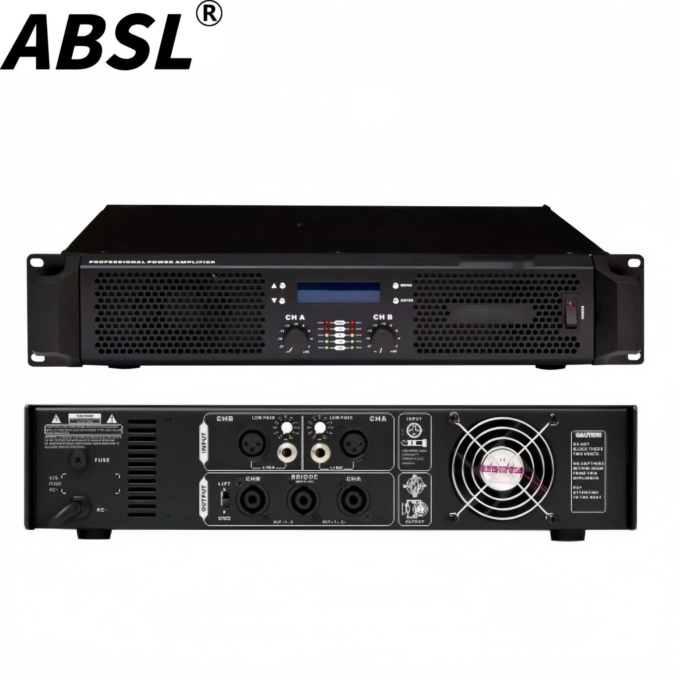 Class-H 2CH*410W Stereo Amplifier Professional Sound Audio Power Amplifier with High Quality
