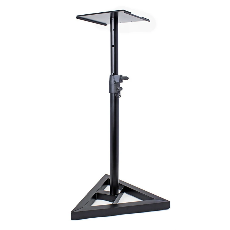 Classic Black Floor Adjustable Bookshelf Speaker Stand for Studio Monitor Speaker