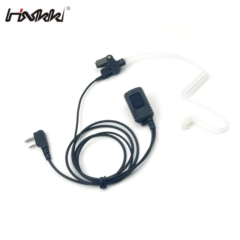 Clear Tube Audio Earphone for Ken-Wood 2pin Two Way Radio