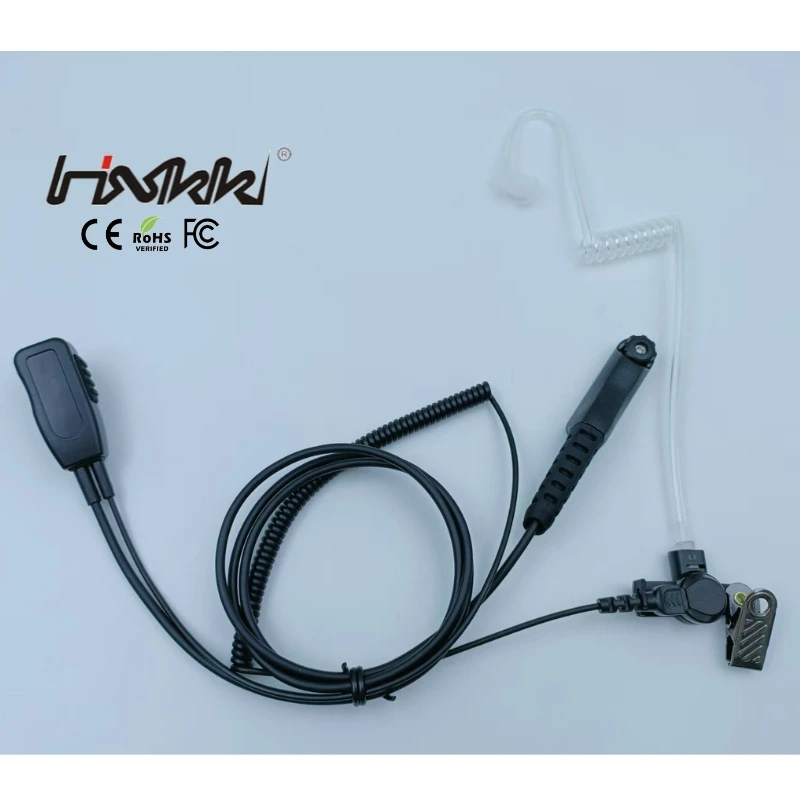 Clear Tube Surveillance Earpiece Ptt Earphone for Mxp600 R7 Ion Apx N30/N50/N70 2-Way Radios