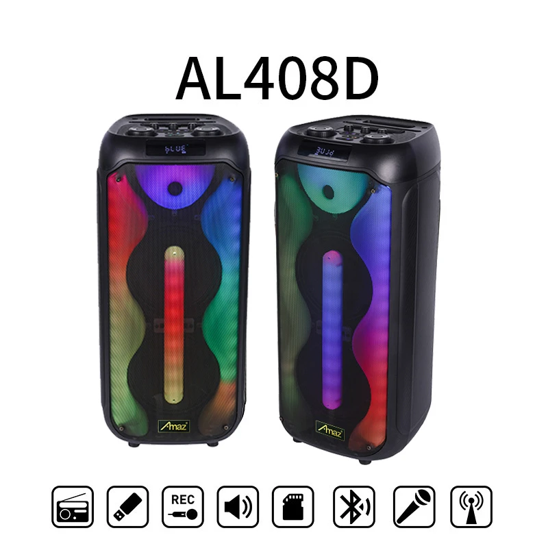 Colombia Brazil Best-Sales New Private Outdoor Blue Tooth 2*8 Inch Party LED Light Portable Wireless Speakers