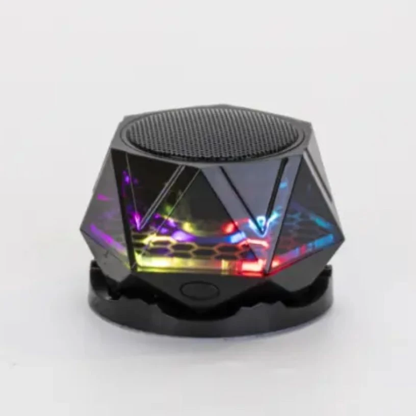 Colorful Bluetooth Speaker with Flashing Lights and Phone Holder