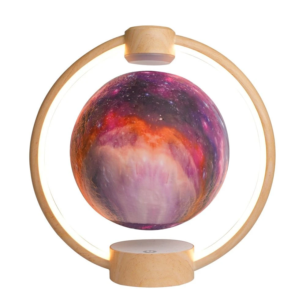 Colorful LED Light Change Magnetic Levitation Moon Lamp with Bluetooth Speaker for Promotion Decor