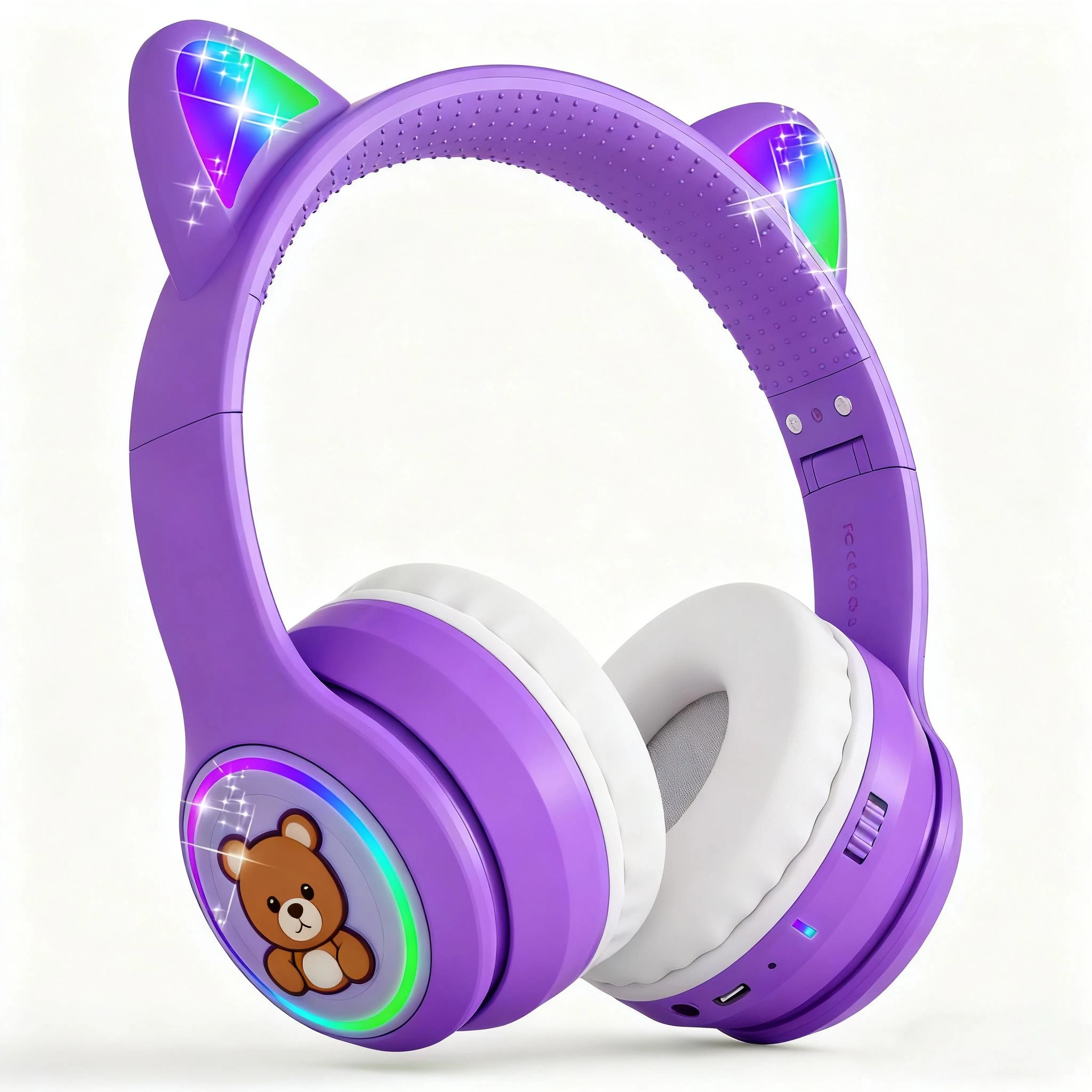 Colorful Wireless Headphones for Kids with Integrated Mic