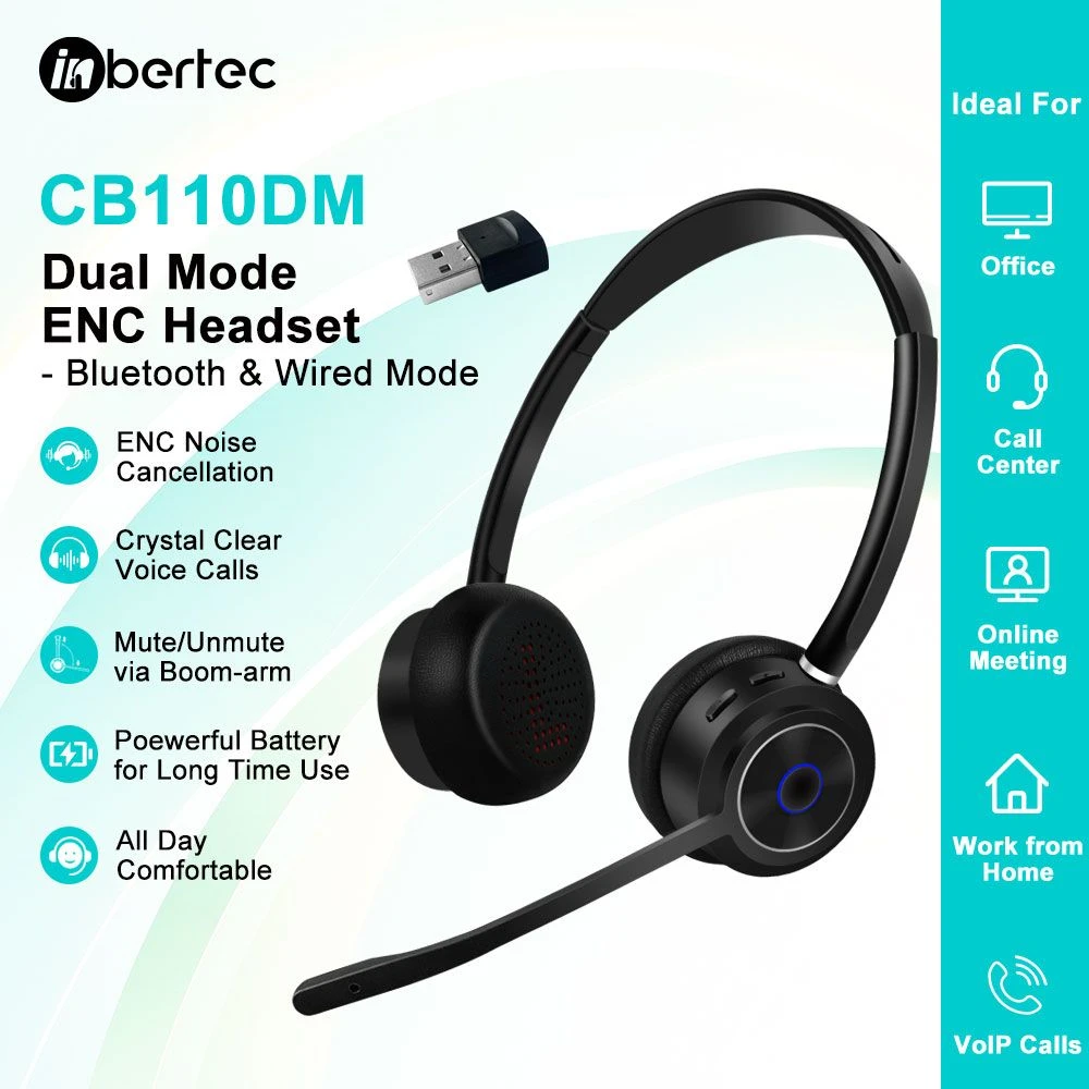 Comfortable and Stable Nc Call Center Wireless Headsets