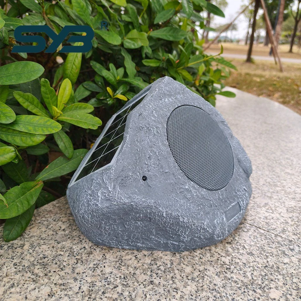 Compact Easy to Install 10W Bluetooth 4-Inch Rock Speaker for Outdoor Lawn Decor