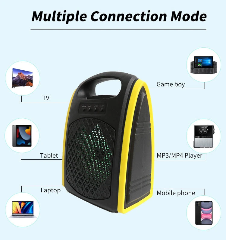 Compact Portable Bluetooth Speaker ABS-6102 for Travel, Camping & Home Entertainment
