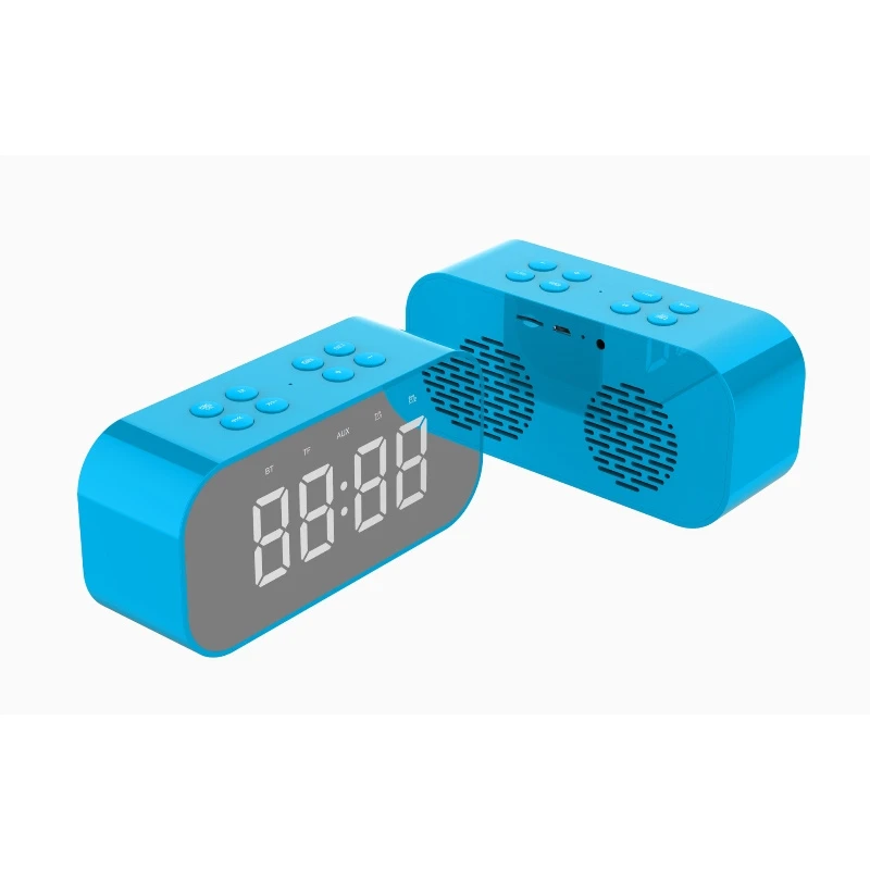Compact Wireless Alarm Clock with FM Radio Speakers