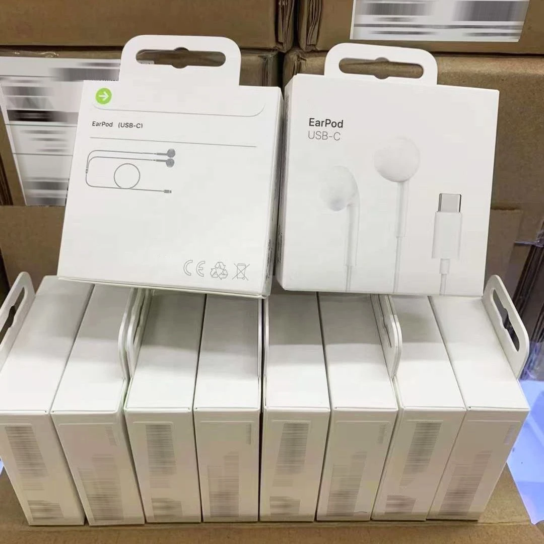 Compatible with a Pple I Phone 15 PRO Max Semi-in-Ear Wired Headphones Type-C Port in-Line Controls USB-C I Phone.