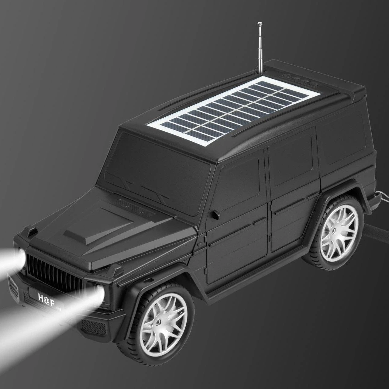 Cool Car Outdoor Solar Charging Wireless Portable Bluetooth Speaker with Flashlight FM