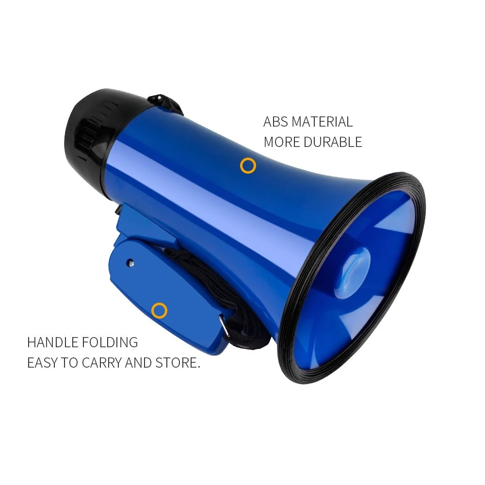 Cost Effective High Power Megaphone with Siren and Microphone, Adjustable Volume Loudspeaker, Handy Portable Megaphone