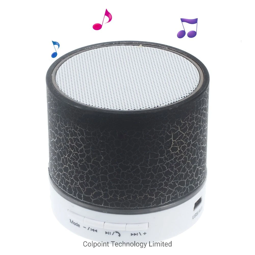 Crack Pattern A9 Stereo Bluetooth Hands-Free Speaker with LED Lights Support TF Card