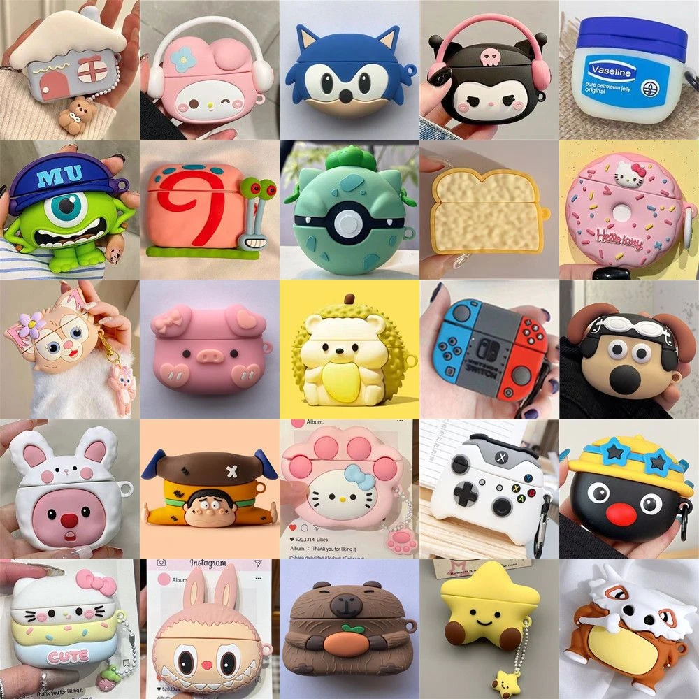Creative Cartoon Pattern Wireless Bluetooth Earphone Case