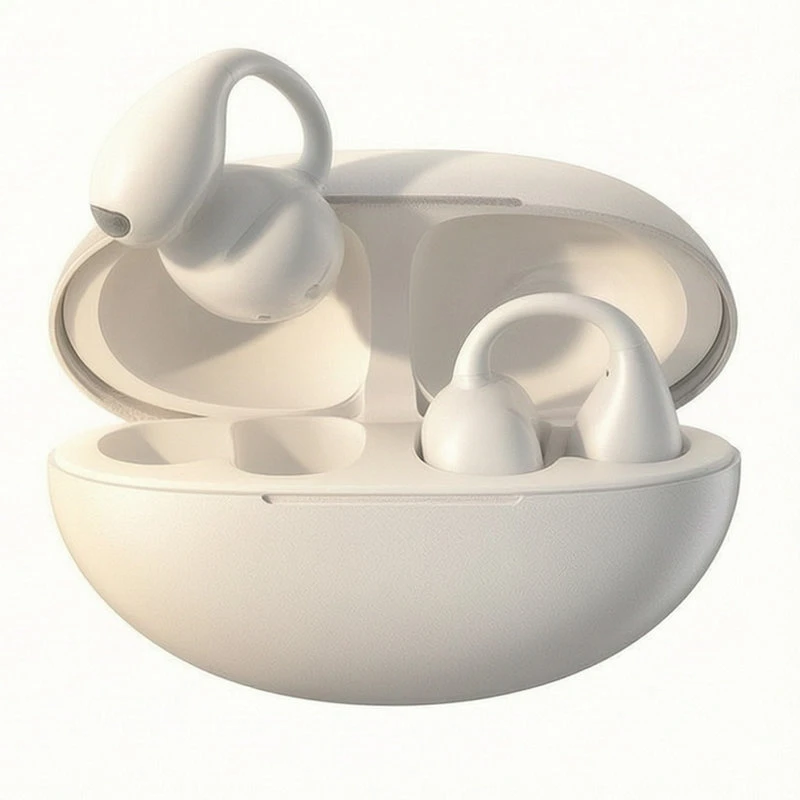 Cross-Border Aluminum Alloy Clip-on Wireless Earbuds for Stylish Comfort
