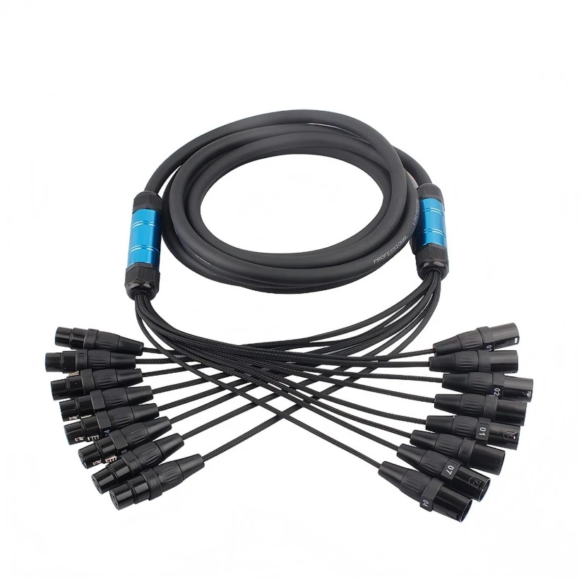 Crystal-Clear Made in China Professional Power XLR Audio Snake Cable 8channels Cable