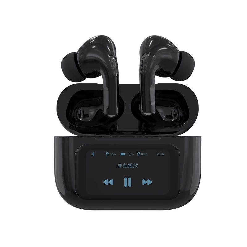 Custom Branding Earphone High-Performance Anc Enc Noise Cancellation Ipx5 Waterproof Wireless Earbuds with Light Screen