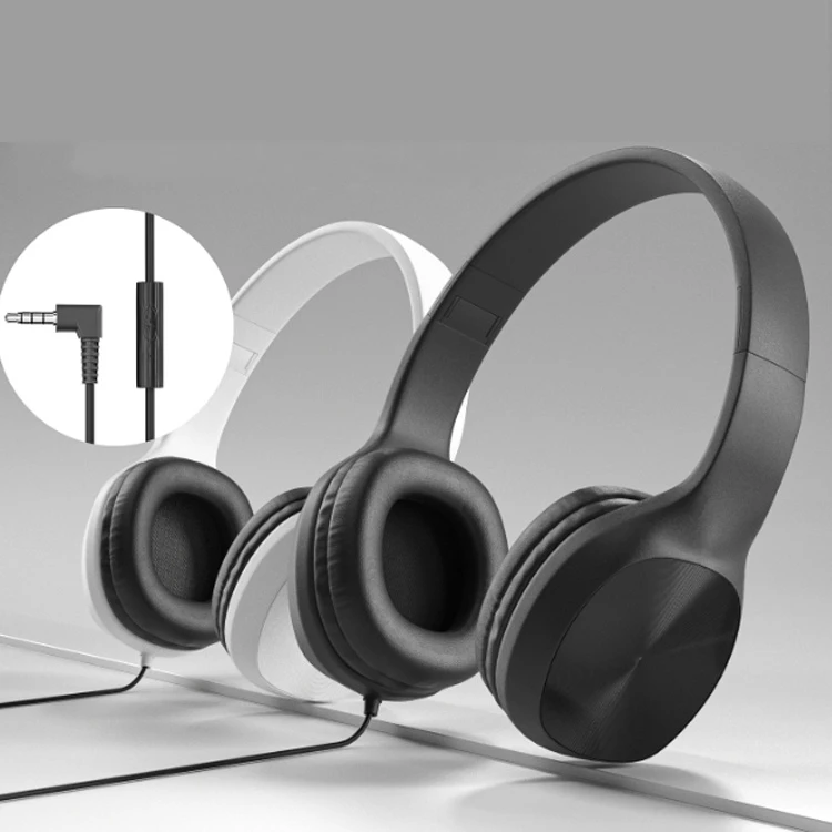 Custom Foldable Over-Ear Headphones Wired Jack 3.5mm Headband Headset Made in China Factory Wired Microphone