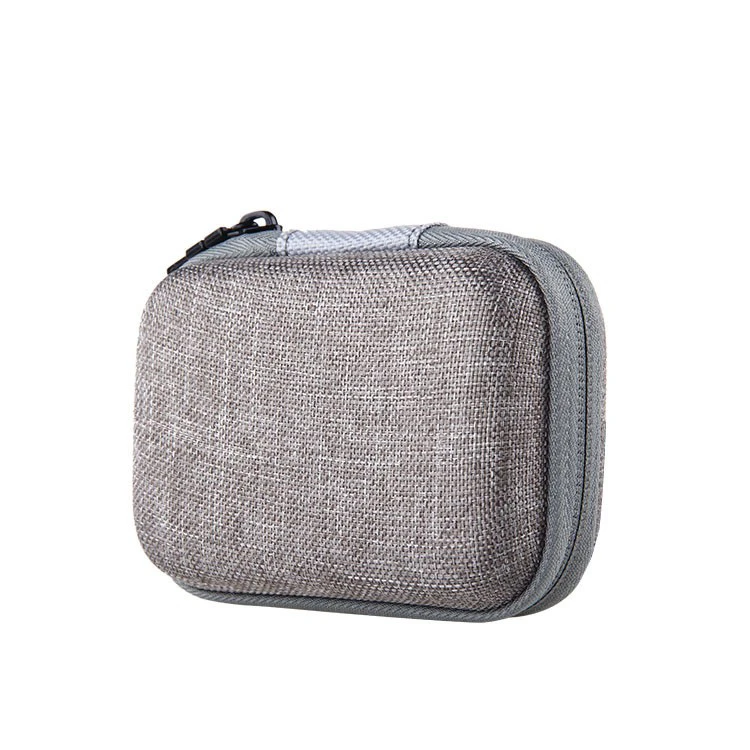 Custom Gray Waterproof Portable Hard Shell Travel Carrying Protective EVA Portable Earphone Storage Case