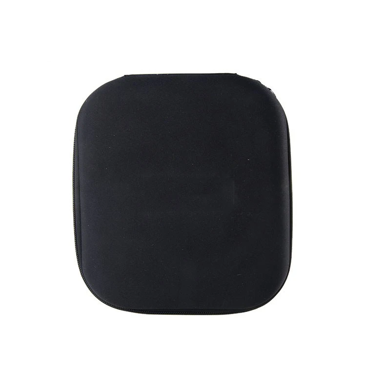 Custom Logo Square Black Waterproof Portable Travel Carrying Headphone Case Waterproof EVA Hard Case