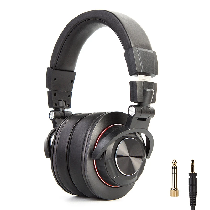 Custom OEM Dh7300 Foldable with Detachable Coiled Cable Rotatable Earcups Wired Over-Ear DJ Monitoring Headphone for DJ Monitoring