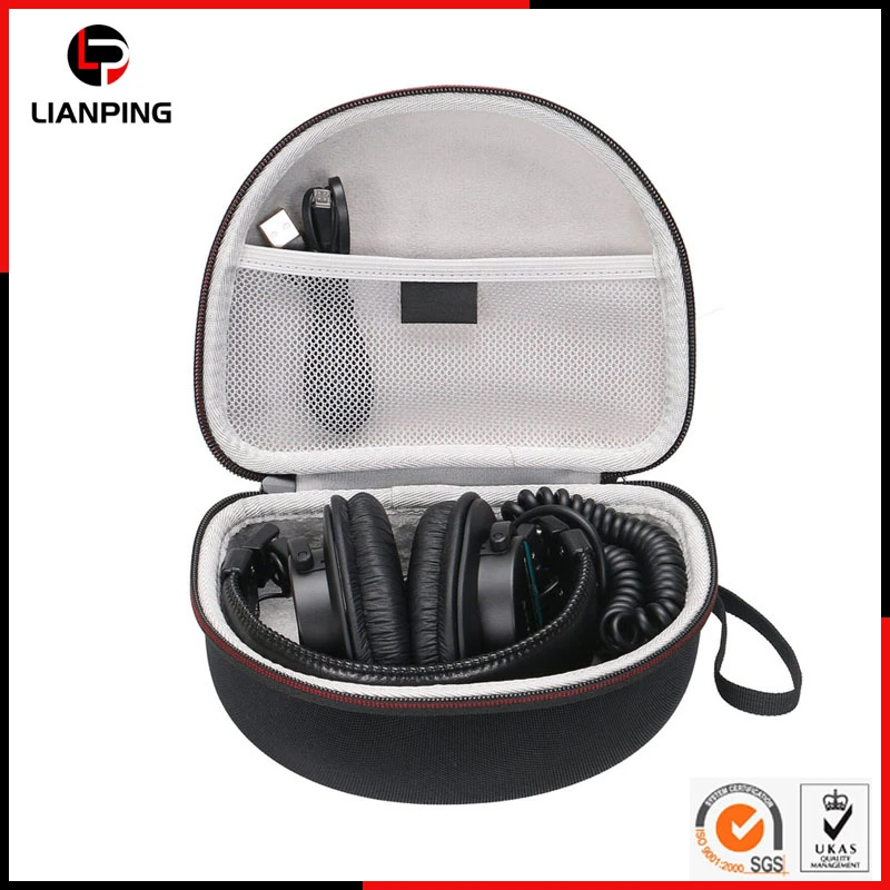 Custom Waterproof Portable Shockproof EVA Case for Headphone with Zipper