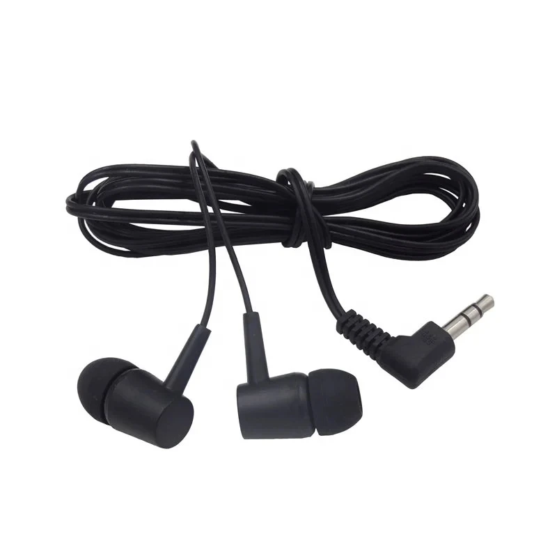 Customized Airline Headset Wired Disposable Earphones Promotional Gift Headphones for Travel