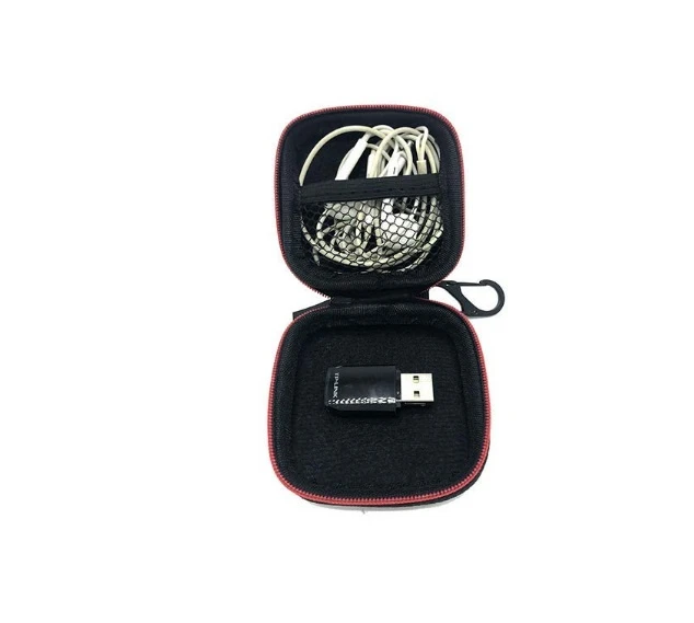 Customized Mini Hard Black Headset Earphone Storage Packaging EVA Tool Carrying Case