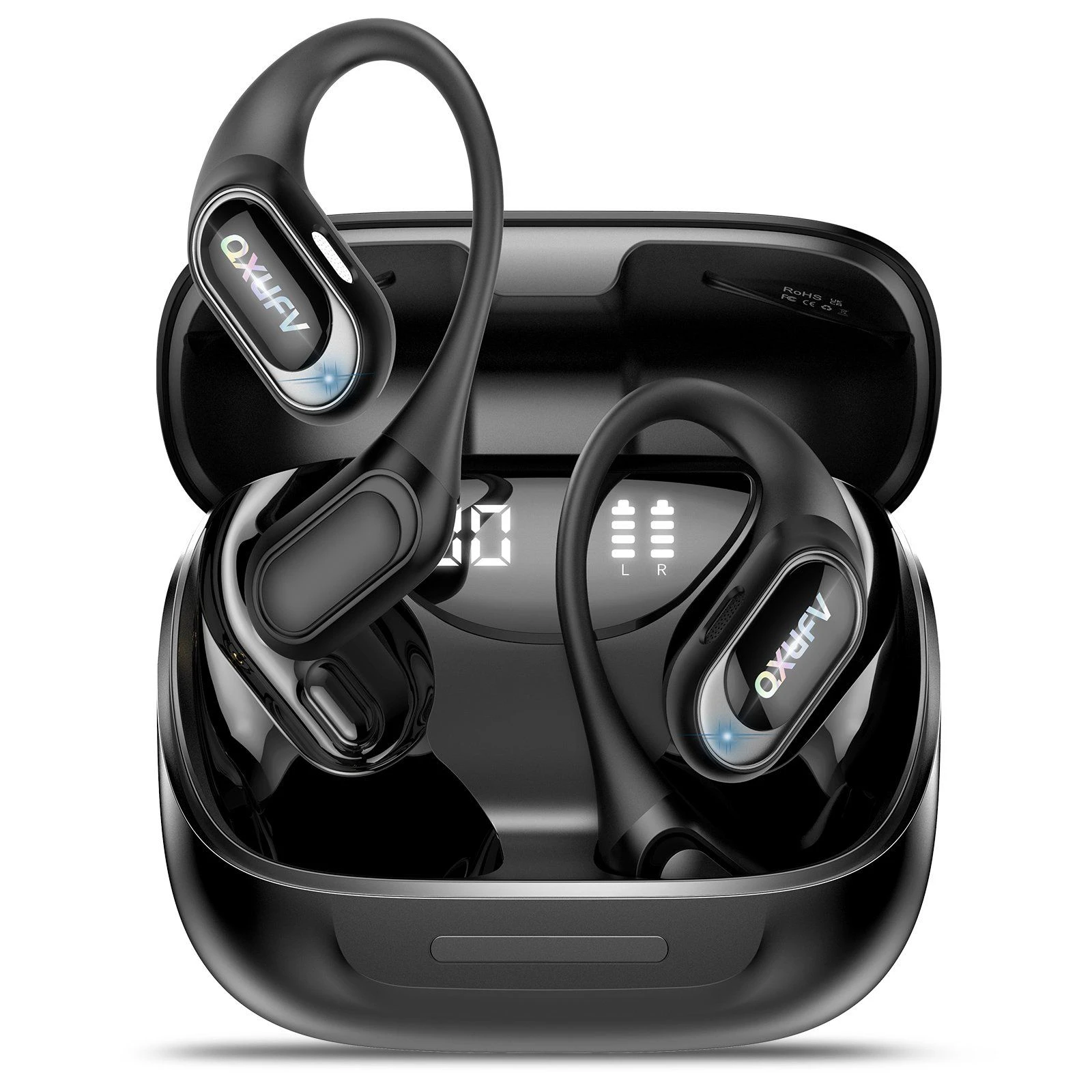 Customized New Ear Clip Sport Earbuds Open Ear Wireless Headphone Tws Earphones Ipx5 Waterproof Digital Display Jl Chipset 5.4 Open Ear Tws Wireless Earphone