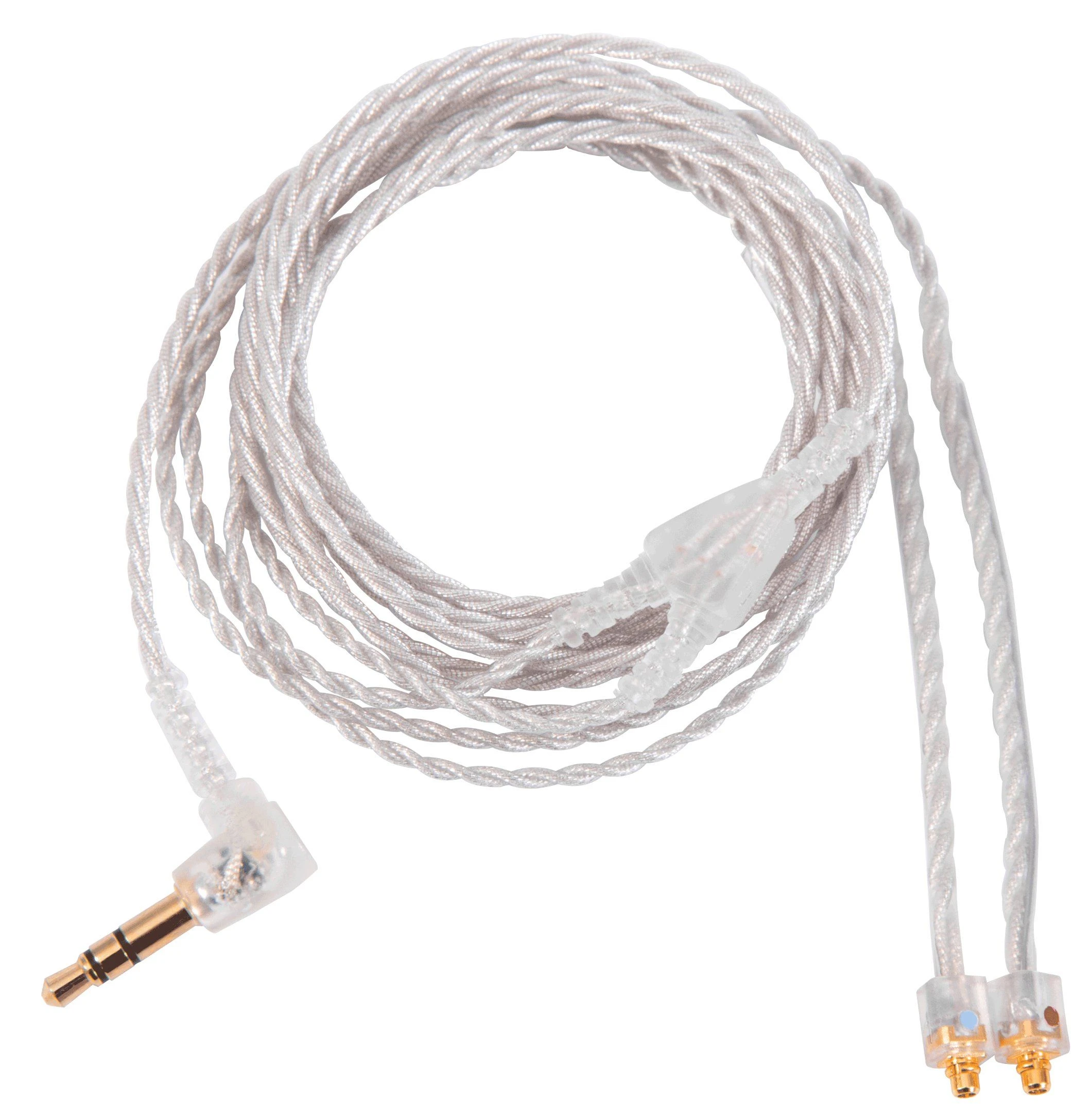 Customized Silver Iem Earphone Cable with 2 Pin for Hearing Aid