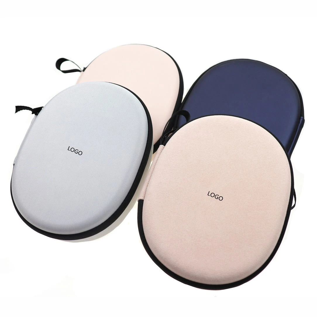 Customized Size Protective Leather and EVA/PU/PC Material Headphone Bag Wireless Earphone Storage Case for Travel