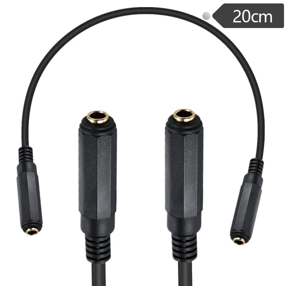 Customized Trs 1/4 Female to 1/4 Female 6.35mm Interconnect Audio Headphone Extension Cable Cord
