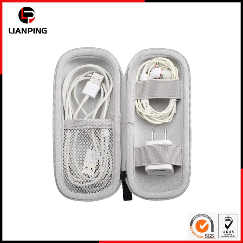 Customzied EVA Case Portable Shockproof Hard Shell EVA Earphone Case with Mesh Pocket