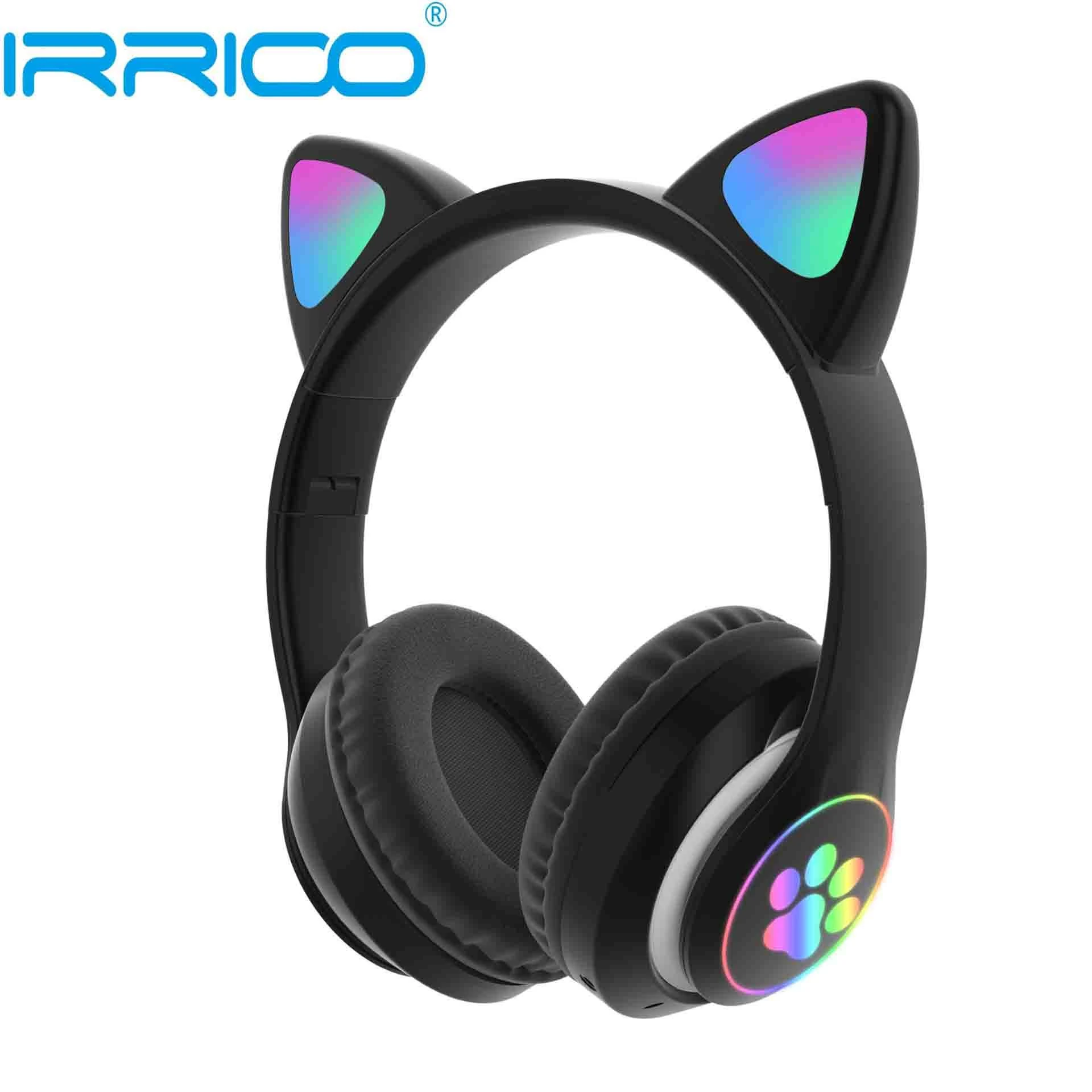Cute Cat Wireless LED Cat Headphones Bt Headsets Stereo Earphone Gaming Earbud