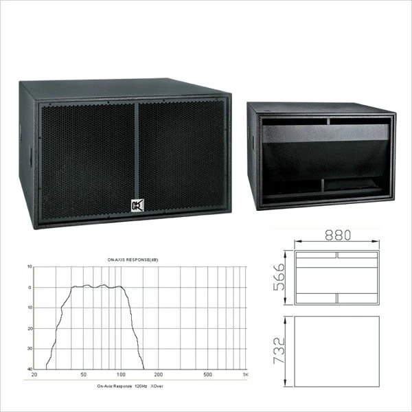 Cvr Dual 15inch PRO Audio Subwoofer