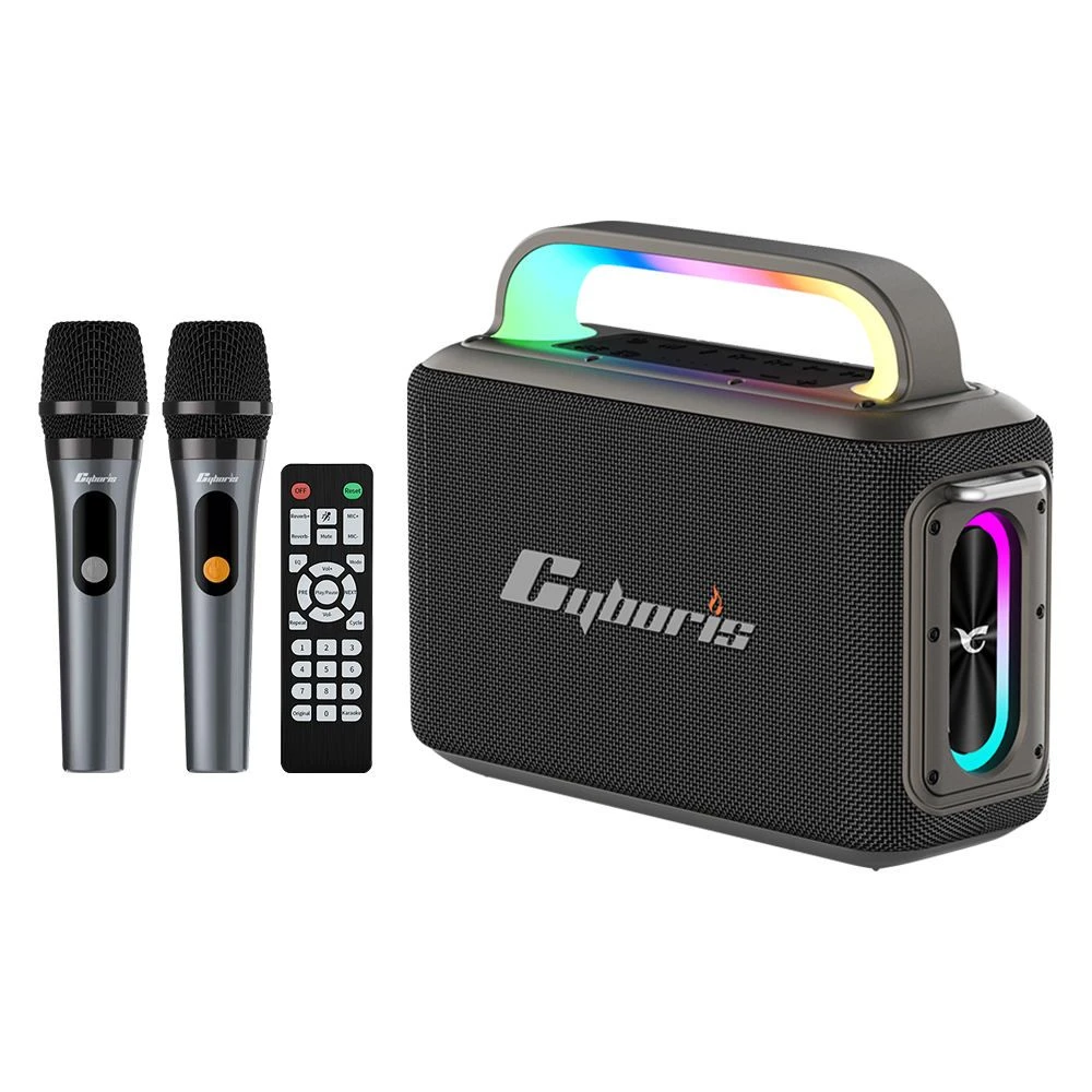 Cyboris X13 2025 New 200W Powerful Karaoke Portable RGB LED Karaoke Bass Speaker