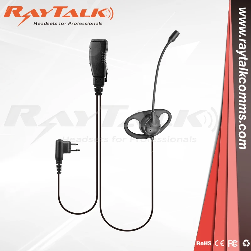 D Shape Flexible Boom Mic Headset for Motorola 2 Pin Radios Cp200, Dp1400
