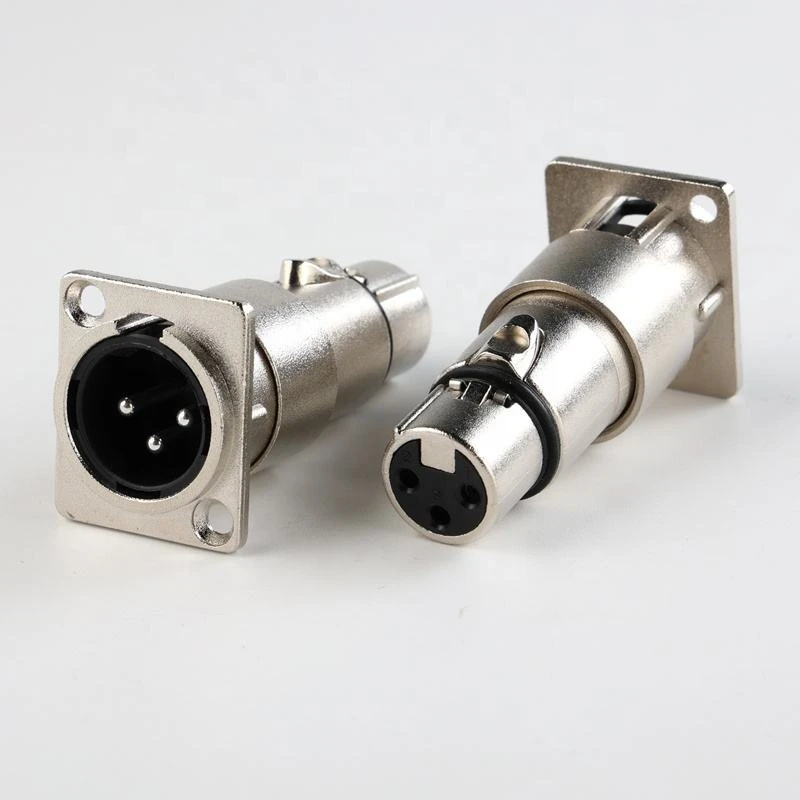 D Type XLR Male to Female Panel Mount Connector Adaptor (9.3224)