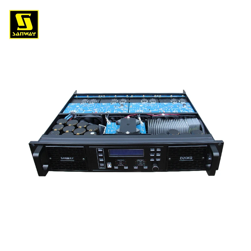D20kq 4 Channel Class-D Digital DSP Amplifier for Big Power Subwoofer