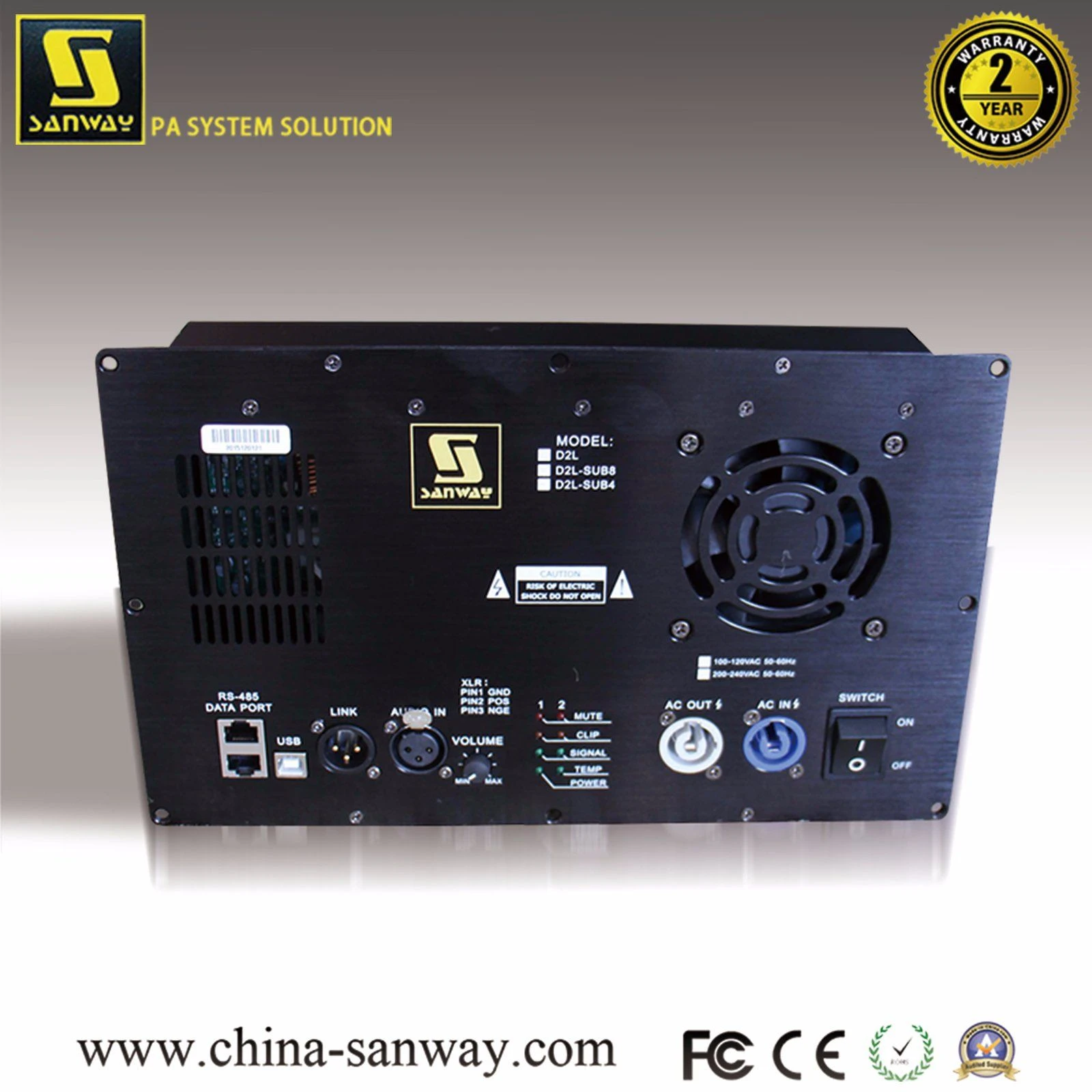 D2l&D2s 2 Channels Active Module, Amplifier Module for Speaker